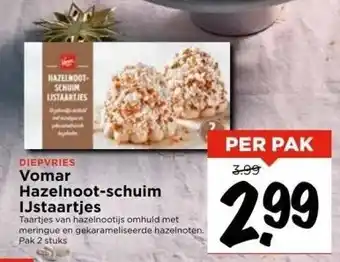 Vomar Voordeelmarkt Vomar hazelnoot-schuim ijstaartjes aanbieding