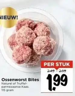 Vomar Voordeelmarkt Ossenworst bites aanbieding