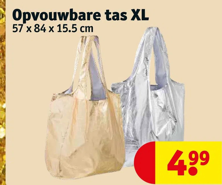 Opvouwbare tas xl aanbieding bij Kruidvat