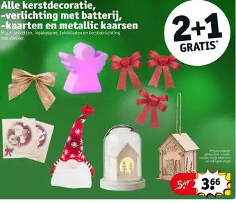 Kruidvat Alle kerstdecoratie, -verlichting met batterij, -kaarten en metallic kaarsen aanbieding