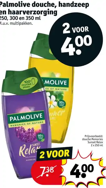 Kruidvat Palmolive douche, handzeep en haarverzorging aanbieding