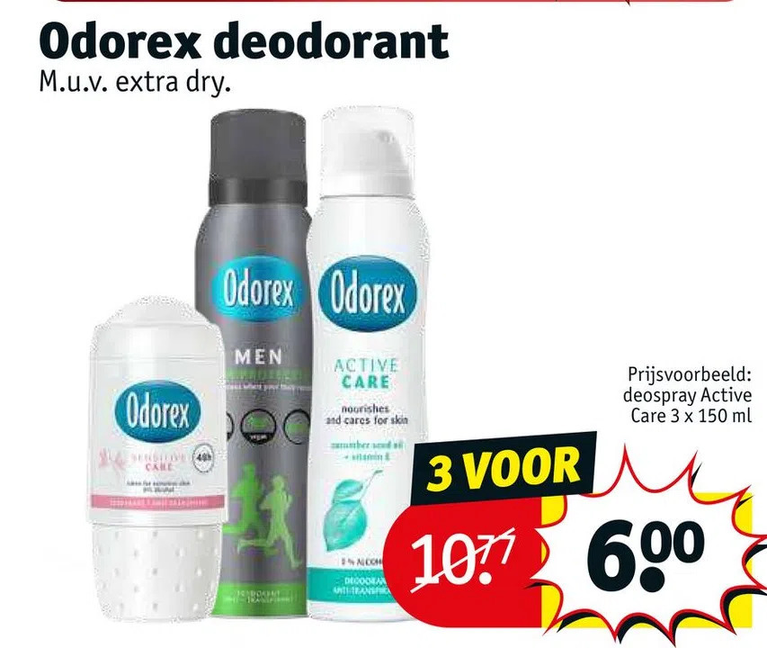 Odorex deodorant aanbieding bij Kruidvat
