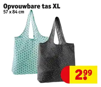 Kruidvat Opvouwbare tas xl 57 x 84 cm aanbieding