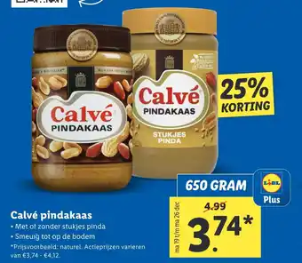Lidl Calvé pindakaas aanbieding