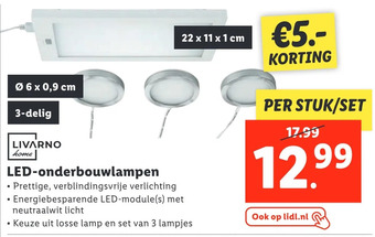 Lidl Livarno home led-onderbouwlampen aanbieding