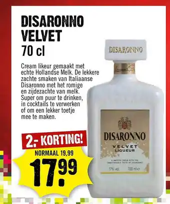 Dirck 3 Disaronno velvet aanbieding