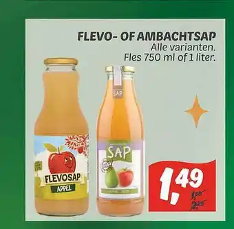 Dekamarkt Flevo- of ambachtsap aanbieding