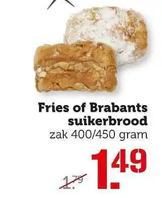 Coop Fries of brabants suikerbrood aanbieding