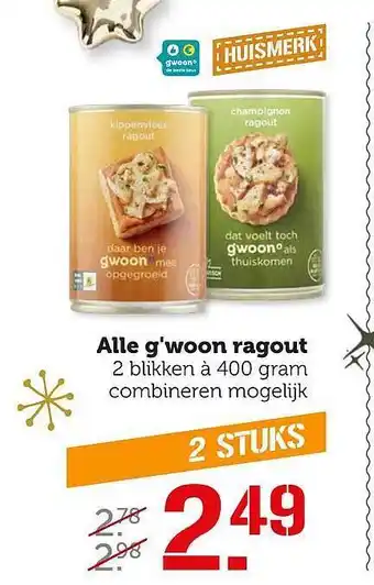 Coop Alle g'woon ragout aanbieding