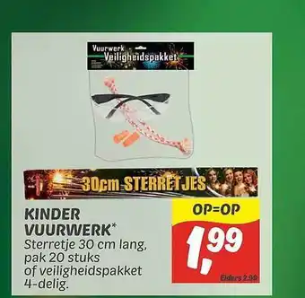 Dekamarkt Kinder vuurwerk aanbieding