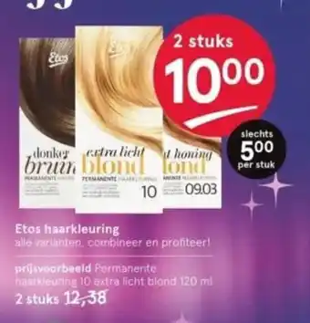 Etos Haarkleuring 2 stuks aanbieding