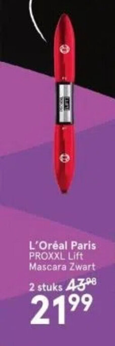 Etos L'Oreal Paris Pro XXL Lift Mascara Zwart 1 +1 gratis aanbieding