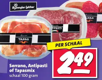 Nettorama Serrano, Antipasti of Tapasmix 100 gram aanbieding