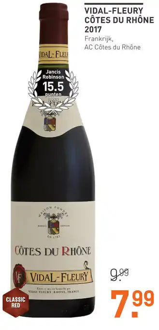 Gall & Gall Vidal-Fleury Cotes Du Rhone 2017 aanbieding