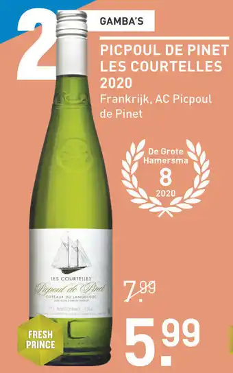 Gall & Gall Picpoul De Pinet Les Courtelles 2020 aanbieding