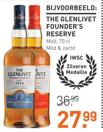 Gall & Gall The Glenlivet Founder's Reserve Whiskey 700ml aanbieding