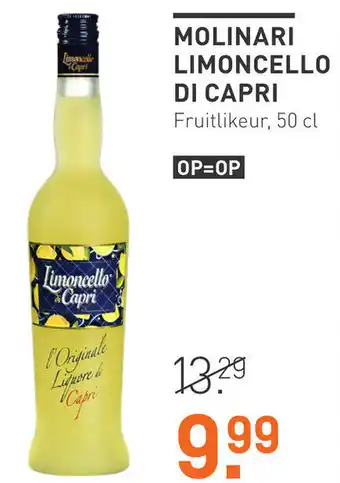 Gall & Gall Molinari Limoncello Di Capri 500ml aanbieding