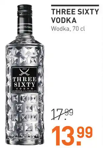 Gall & Gall Three Sixty vodka 700ml aanbieding