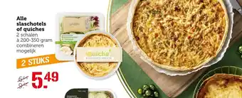 Coop Alle slaschotels of quiches 2 schalen a 200-350 gram aanbieding