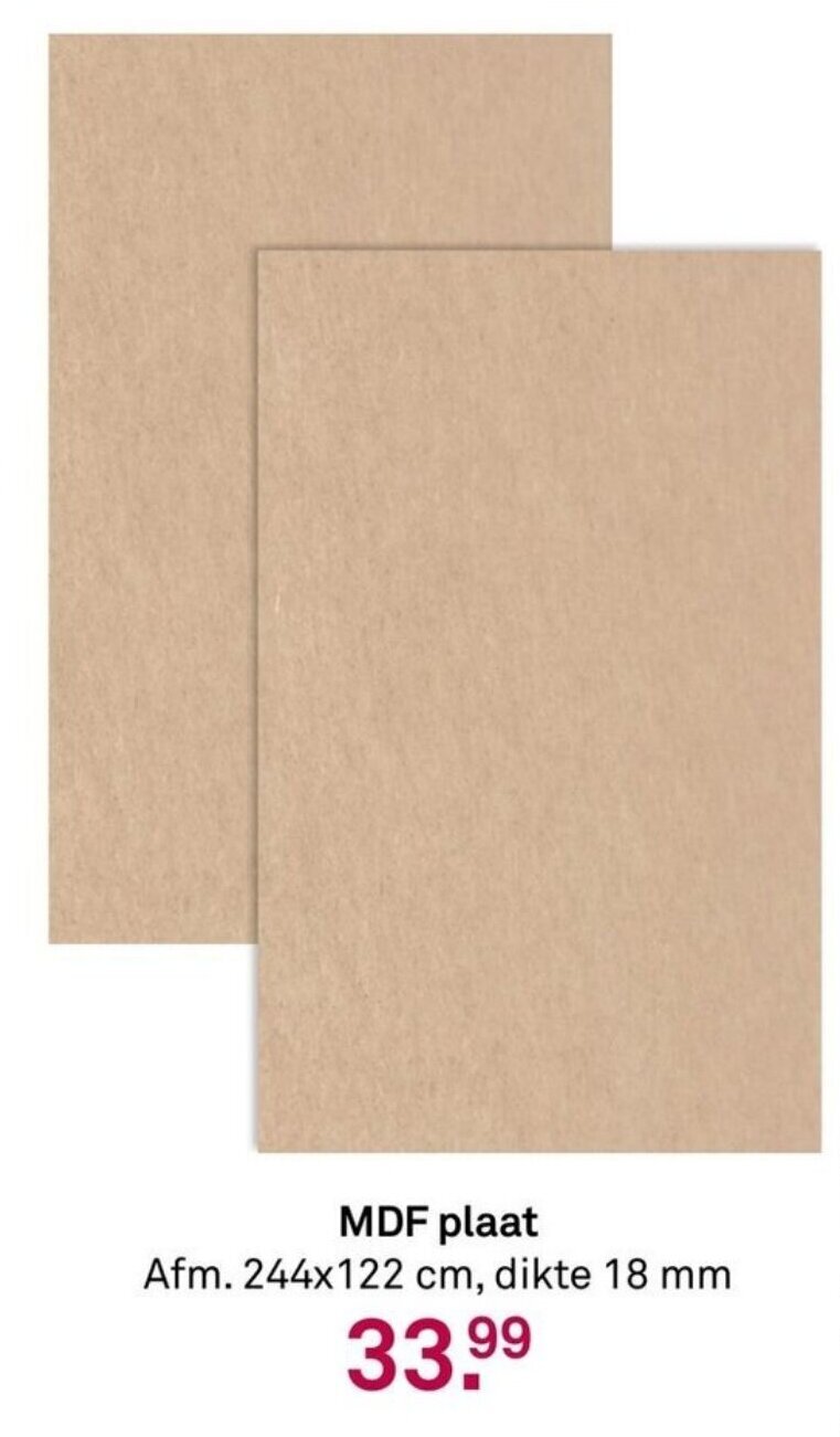 MDF plaat aanbieding bij Karwei