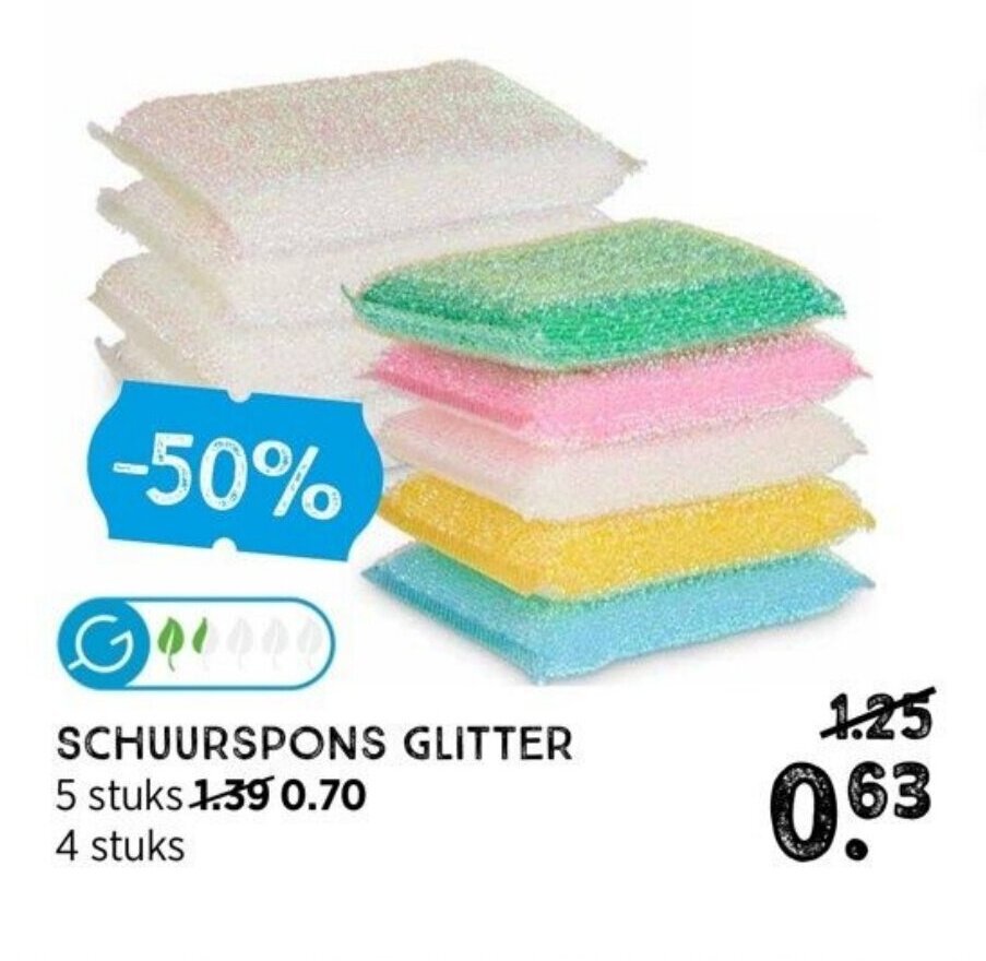 Schuurspons glitter aanbieding bij Xenos