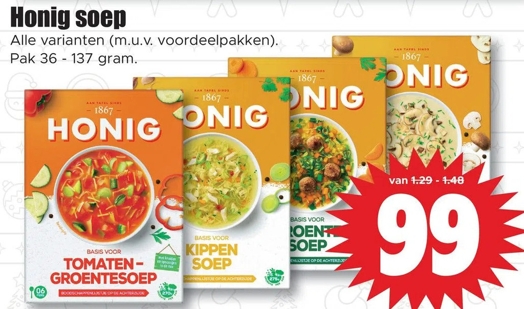 Honig soen aanbieding bij Dirk