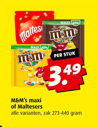 Boni M&M's maxi of Maltesers per stuk aanbieding