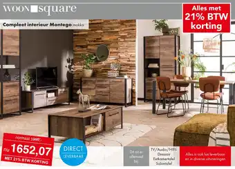 Woonsquare Compleet interieur montego mokka aanbieding