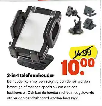 Plentyparts 3-in-1 Telefoonhouder aanbieding