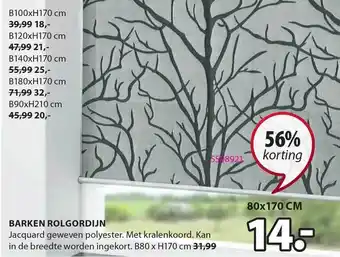 Jysk Barken Rolgordijn 56% Korting aanbieding