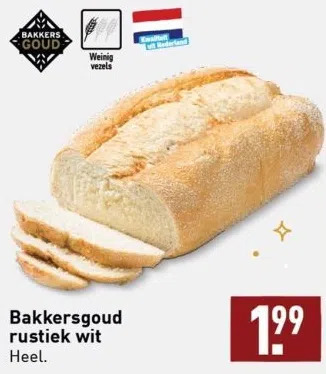 ALDI Bakkersgoud rustiek wit aanbieding