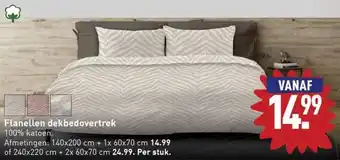 ALDI Flanellen dekbedovertrek 100% katoen. aanbieding