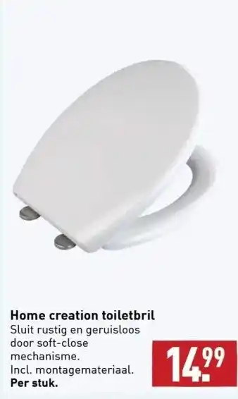 ALDI Home creation toiletbril sluit rustig en geruisloos door soft-close aanbieding