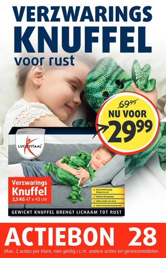 Lucovitaal Verzwarings knuffel aanbieding