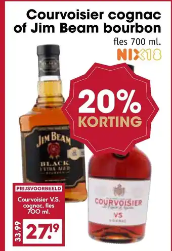 MCD Supermarkt Courvoisier cognac of jim beam bourbon aanbieding