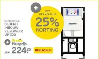 Praxis Geberit inbouwreservoir up 320 aanbieding