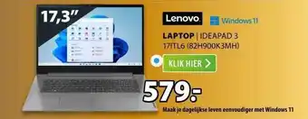 Expert Lenovo laptop | ideapad 3 17itl6 (82h900k3mh) aanbieding