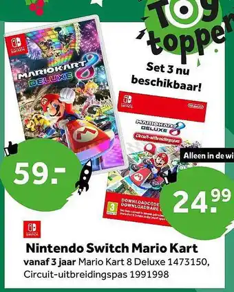 Intertoys Nintendo switch mario kart : mario kart 8 deluxe of circuit-uitbreidingspas aanbieding