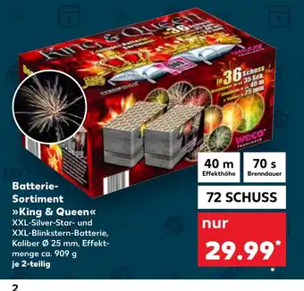 Kaufland DE Batterie-Sortiment King & Queen 909 g 72 schuss aanbieding