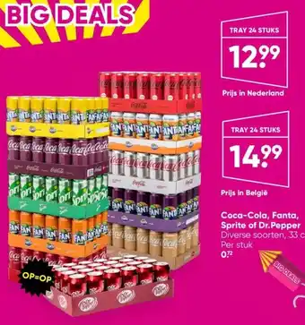 Big Bazar Coca-cola, fanta, sprite of dr. pepper aanbieding