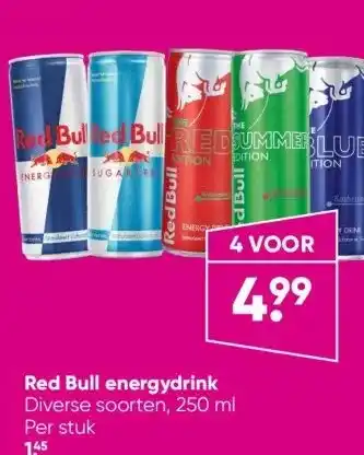 Big Bazar Red bull energydrink aanbieding