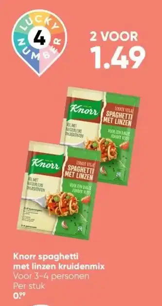 Big Bazar Knorr spaghetti met linzen aanbieding