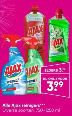 Big Bazar Alle ajax reinigers aanbieding