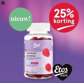 Etos Etos nachtrust' 60 gummies aanbieding