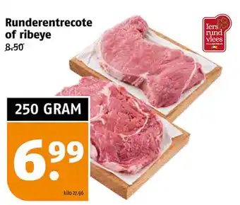 Poiesz Runderentrecote of ribeye aanbieding