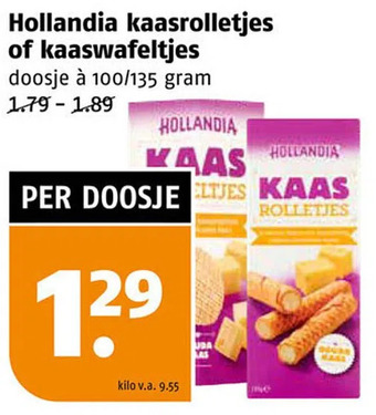 Poiesz Hollandia kaasrolletjes of kaaswafeltjes aanbieding