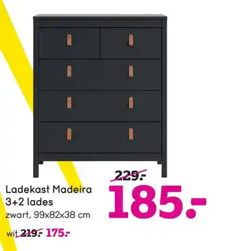 Leen Bakker Ladekast madeira 3+2 lades aanbieding