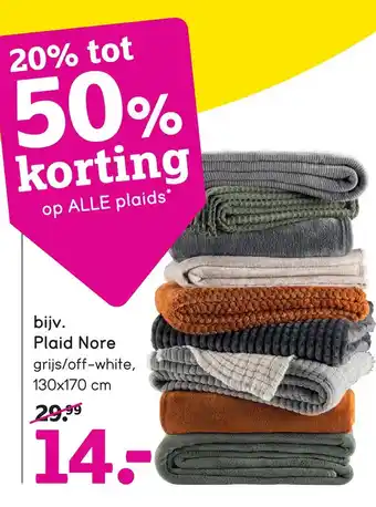 Leen Bakker Plaid nore aanbieding