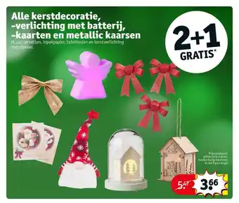 Kruidvat Alle kerstdecoratie, -verlichting met batterij, -kaarten en metallic kaarsen aanbieding