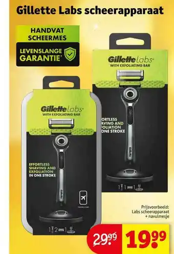 Kruidvat Gillette labs scheerapparaat aanbieding